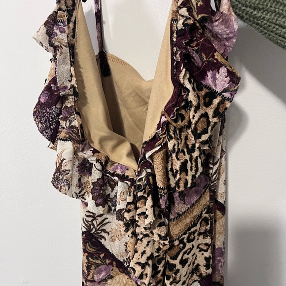 Vintage handkerchief dress with multicoloured patterns - Picture 4 of 5